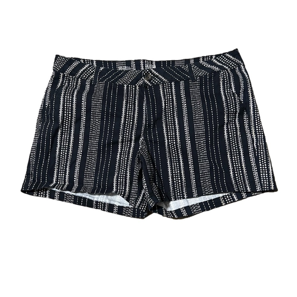 A.N.A Black White Brown Twill Shorts Womenβs (Sz 16)